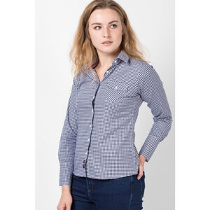 Rydale Hannah Pearl Snap Size 12 Flip Cuff Check Shirt Long Sleeve Button Down